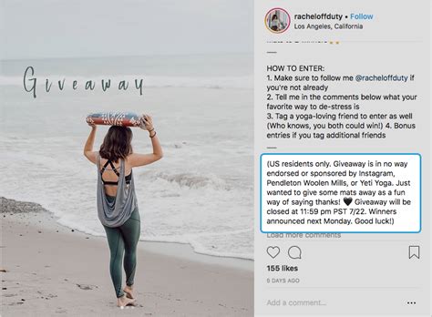 Example Giveaway Rules for Instagram Contests and .